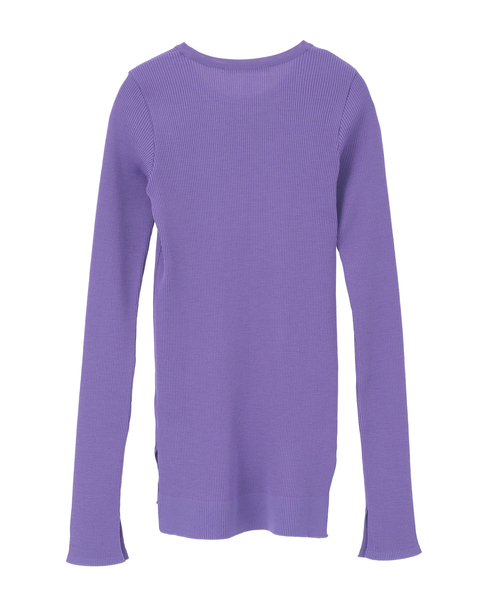 【AURALEE/オーラリー】SUPER FINE WOOL HIGH GAUGE RIB KNIT P/O 詳細画像 パープル 2