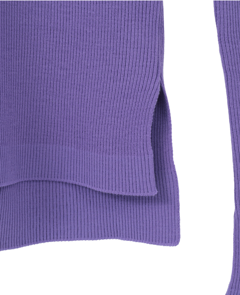 【AURALEE/オーラリー】SUPER FINE WOOL HIGH GAUGE RIB KNIT P/O 詳細画像 パープル 5