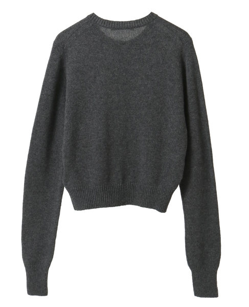 【AURALEE/オーラリー】LIGHT CASHMERE KNIT CREW-NECK CARDIGAN 詳細画像 チャコールグレー 2