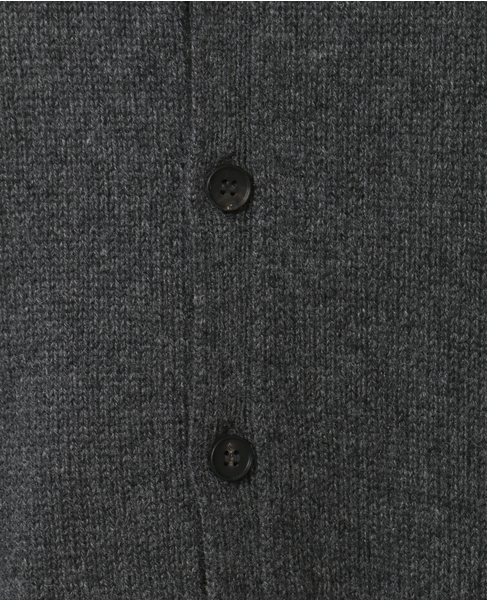 【AURALEE/オーラリー】LIGHT CASHMERE KNIT CREW-NECK CARDIGAN 詳細画像 チャコールグレー 6