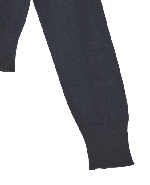 【JOHN SMEDLEY/ジョンスメドレー】JSロゴジャガード長袖ニットカーディガン 詳細画像 ネイビー 4