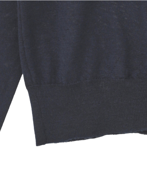 【JOHN SMEDLEY/ジョンスメドレー】JSロゴジャガード長袖ニットカーディガン 詳細画像 ネイビー 5