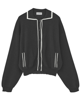 【JOHN SMEDLEY/ジョンスメドレー】ティッピング長袖ニットブルゾン