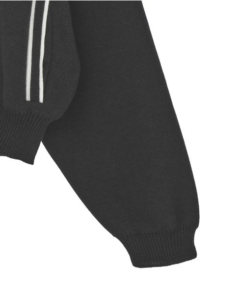 【JOHN SMEDLEY/ジョンスメドレー】ティッピング長袖ニットブルゾン 詳細画像 ブラック 4
