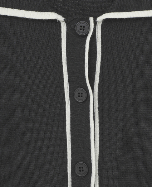 【JOHN SMEDLEY/ジョンスメドレー】ティッピング長袖ニットブルゾン 詳細画像 ブラック 6