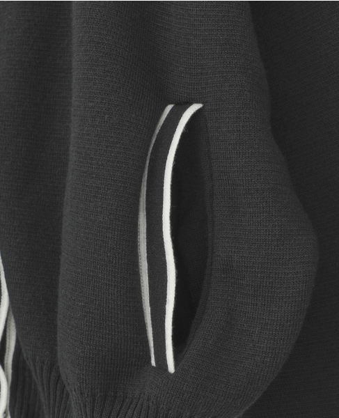 【JOHN SMEDLEY/ジョンスメドレー】ティッピング長袖ニットブルゾン 詳細画像 ブラック 7