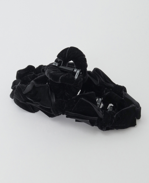【TRESSE /トレス】velvet Ruban Clip in Black 詳細画像 ブラック 1
