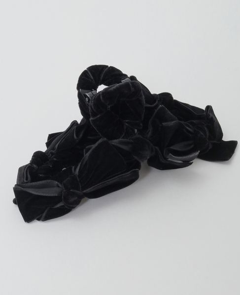 【TRESSE /トレス】velvet Ruban Clip in Black 詳細画像 ブラック 3