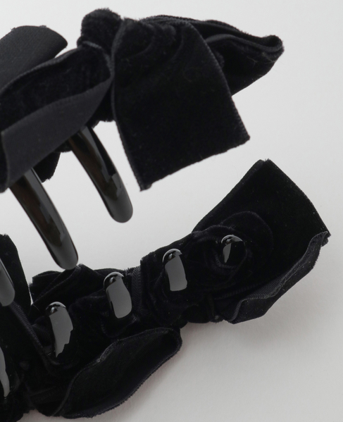 【TRESSE /トレス】velvet Ruban Clip in Black 詳細画像 ブラック 5
