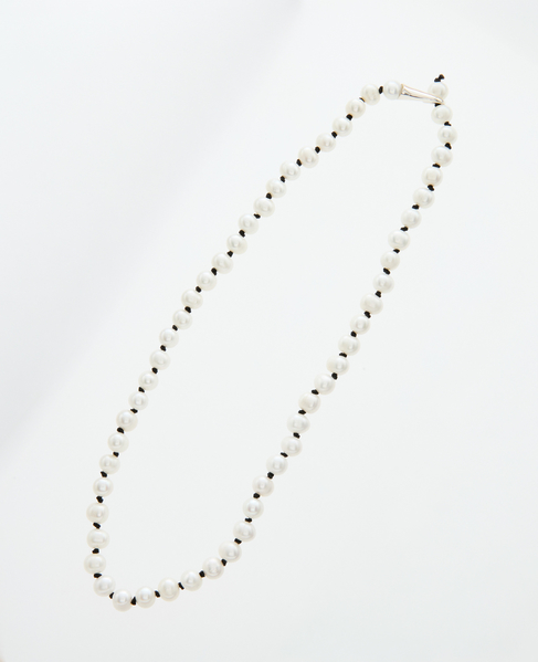 【TEINTE/タント】CALLA WHITE PEARL STRAND NECKLACE 50cm 詳細画像 ブラック 2