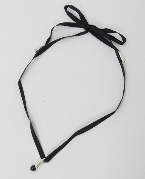 【TEINTE/ タント】CALLA ONYX RIBBON NECKLACE 詳細画像 ブラック 1