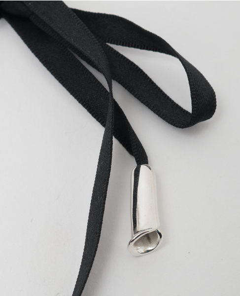 【TEINTE/ タント】CALLA ONYX RIBBON NECKLACE 詳細画像 ブラック 4