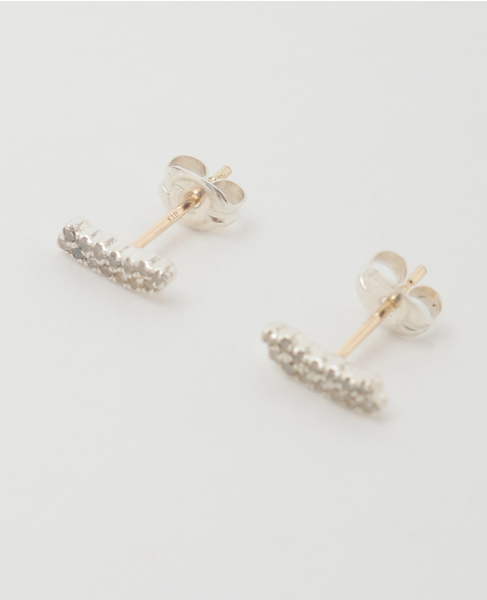 【MALUS /マリュス】Diamond line earrings 詳細画像 シルバー 1