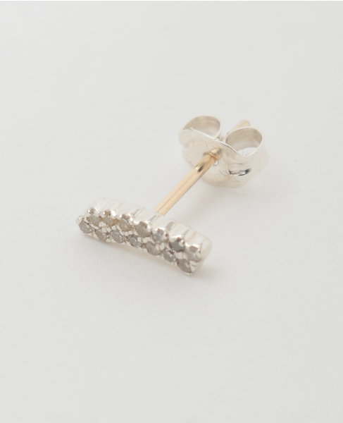 【MALUS /マリュス】Diamond line earrings 詳細画像 シルバー 2