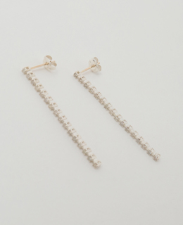 【MALUS /マリュス】Diamond bar earrings