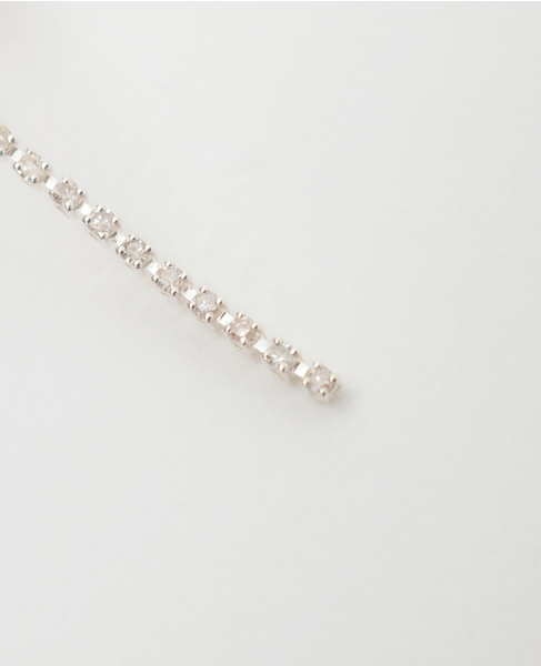 【MALUS /マリュス】Diamond bar earrings 詳細画像 シルバー 2
