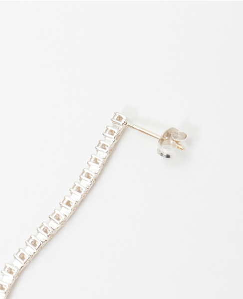 【MALUS /マリュス】Diamond bar earrings 詳細画像 シルバー 3