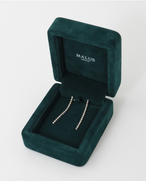 【MALUS /マリュス】Diamond bar earrings 詳細画像 シルバー 5