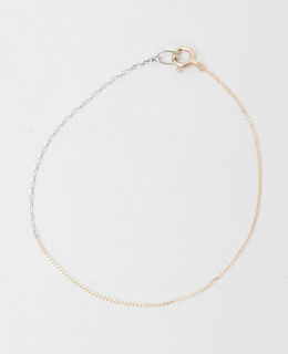 【wePERM /ウィパーマ 】Asymmetric Chain Bracelet 3(K10) : 2(PT)