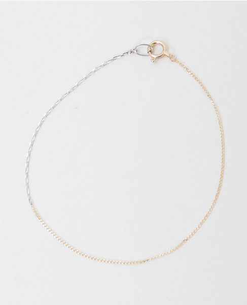 【wePERM /ウィパーマ 】Asymmetric Chain Bracelet 3(K10) : 2(PT) 詳細画像 ゴールド 1