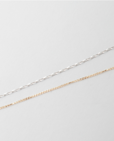 【wePERM /ウィパーマ 】Asymmetric Chain Bracelet 3(K10) : 2(PT) 詳細画像 ゴールド 3