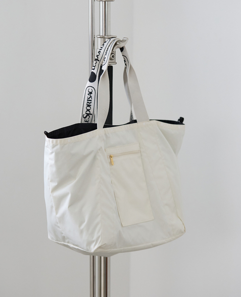 《別注》【LeSportsac/レスポートサック】1043 E/W REVERSIBLE PKT TOTE(Solid) 詳細画像 ブラック 2