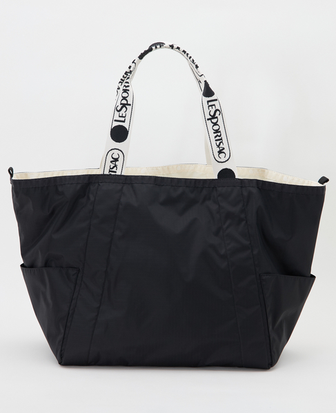 《別注》【LeSportsac/レスポートサック】1043 E/W REVERSIBLE PKT TOTE(Solid) 詳細画像 ブラック 3