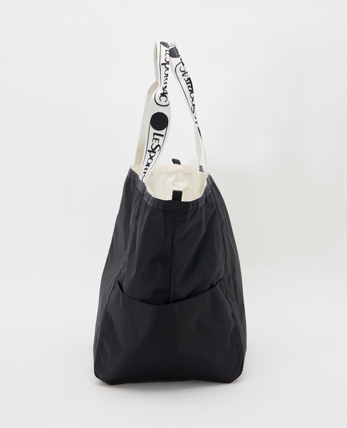 《別注》【LeSportsac/レスポートサック】1043 E/W REVERSIBLE PKT TOTE(Solid) 詳細画像 ブラック 4