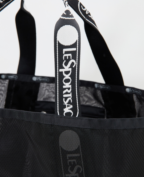 《別注》【LeSportsac/レスポートサック】1043 E/W REVERSIBLE PKT TOTE(Mesh) 詳細画像 ブラック 4