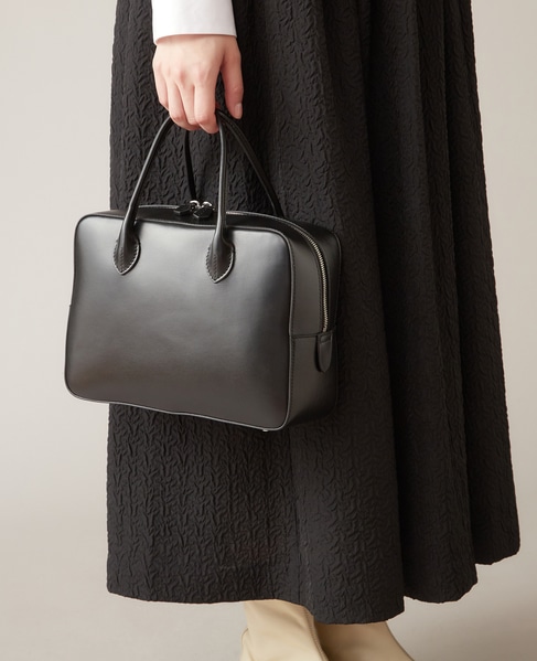 《追加》【MAISON CANAU/メゾンカナウ】ボックスボストン(M) 詳細画像 ブラック 9