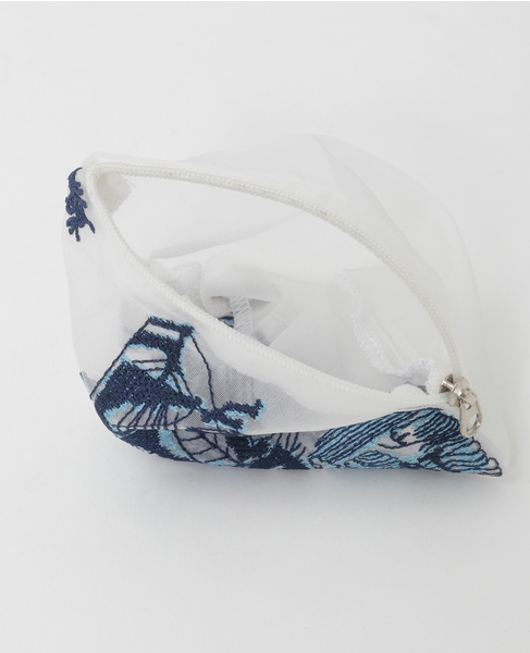 《WEB限定》【Brigitte Tanaka/ブリジット タナカ】DELFT CARREAU POUCH 詳細画像 ブルー 6