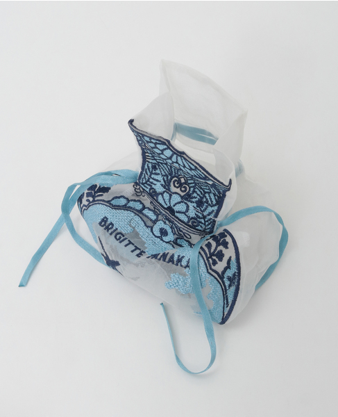 《WEB限定》【Brigitte Tanaka/ブリジット タナカ】DELFT VASE POUCH 詳細画像 ブルー 6