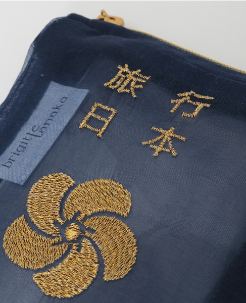 《WEB限定》【Brigitte Tanaka/ブリジット タナカ】JAPANESE PASSPORT POUCH 詳細画像 ネイビー 3