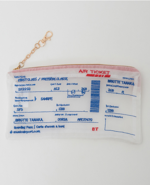 《WEB限定》【Brigitte Tanaka/ブリジット タナカ】AIRTICKET POCHETTE KEY HOLDER 詳細画像 ホワイト 1