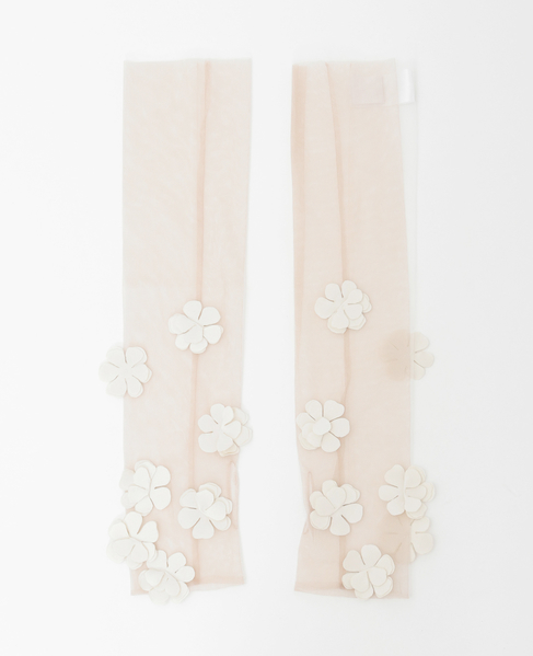 【MARGE/マージ】Tulle flower motif gloves 詳細画像 アイボリー 6