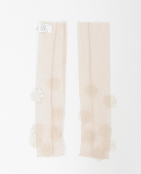 【MARGE/マージ】Tulle flower motif gloves 詳細画像 アイボリー 7