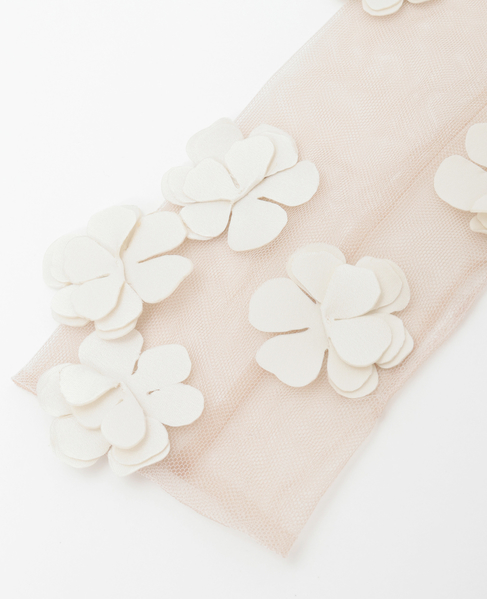 【MARGE/マージ】Tulle flower motif gloves 詳細画像 アイボリー 8