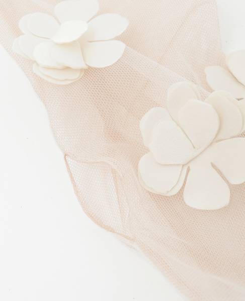 【MARGE/マージ】Tulle flower motif gloves 詳細画像 アイボリー 9