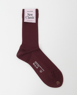 【MARCOMONDE/マルコモンド】fine gauge cotton ribbed socks23