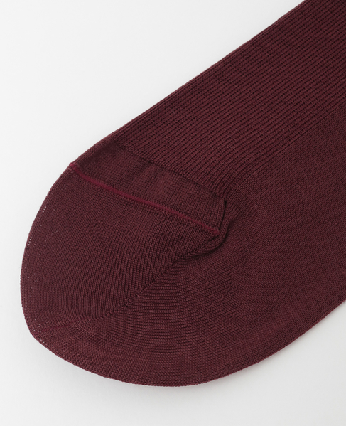 【MARCOMONDE/マルコモンド】fine gauge cotton ribbed socks23 詳細画像 ボルドー 6