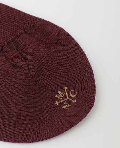 【MARCOMONDE/マルコモンド】fine gauge cotton ribbed socks23 詳細画像 ボルドー 8