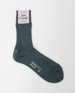 【MARCOMONDE/マルコモンド】glitter ribbed socks