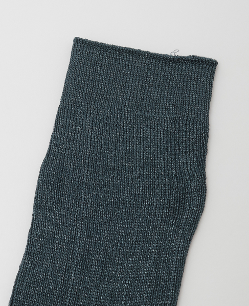 【MARCOMONDE/マルコモンド】glitter ribbed socks 詳細画像 チャコールグレー 4