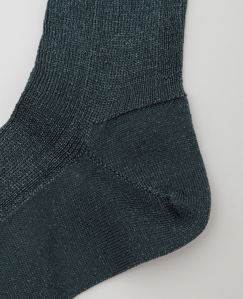 【MARCOMONDE/マルコモンド】glitter ribbed socks 詳細画像 チャコールグレー 5