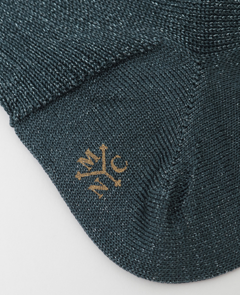 【MARCOMONDE/マルコモンド】glitter ribbed socks 詳細画像 チャコールグレー 8