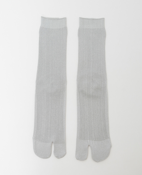 【MARCOMONDE/マルコモンド】glitter tabi socks 詳細画像 シルバー 2