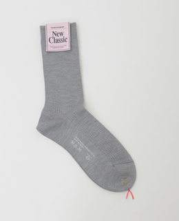 【MARCOMONDE/マルコモンド】silk ribbed socks