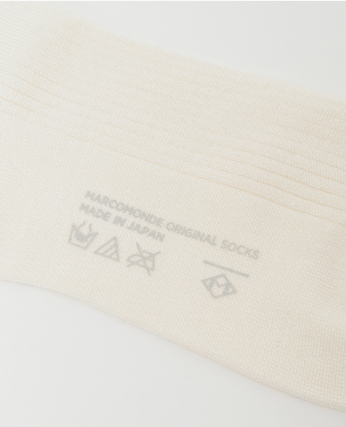 【MARCOMONDE/マルコモンド】silk ribbed socks 詳細画像 ホワイト 7