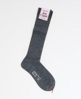【MARCOMONDE/マルコモンド】wool wide ribbed high socks