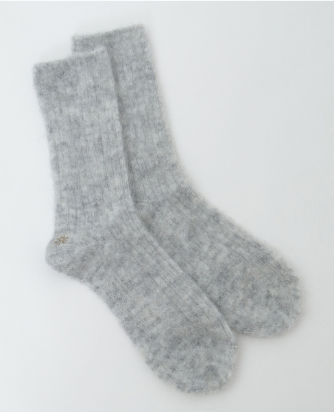 【MARCOMONDE/マルコモンド】mohair socks 詳細画像 ライトグレー 2
